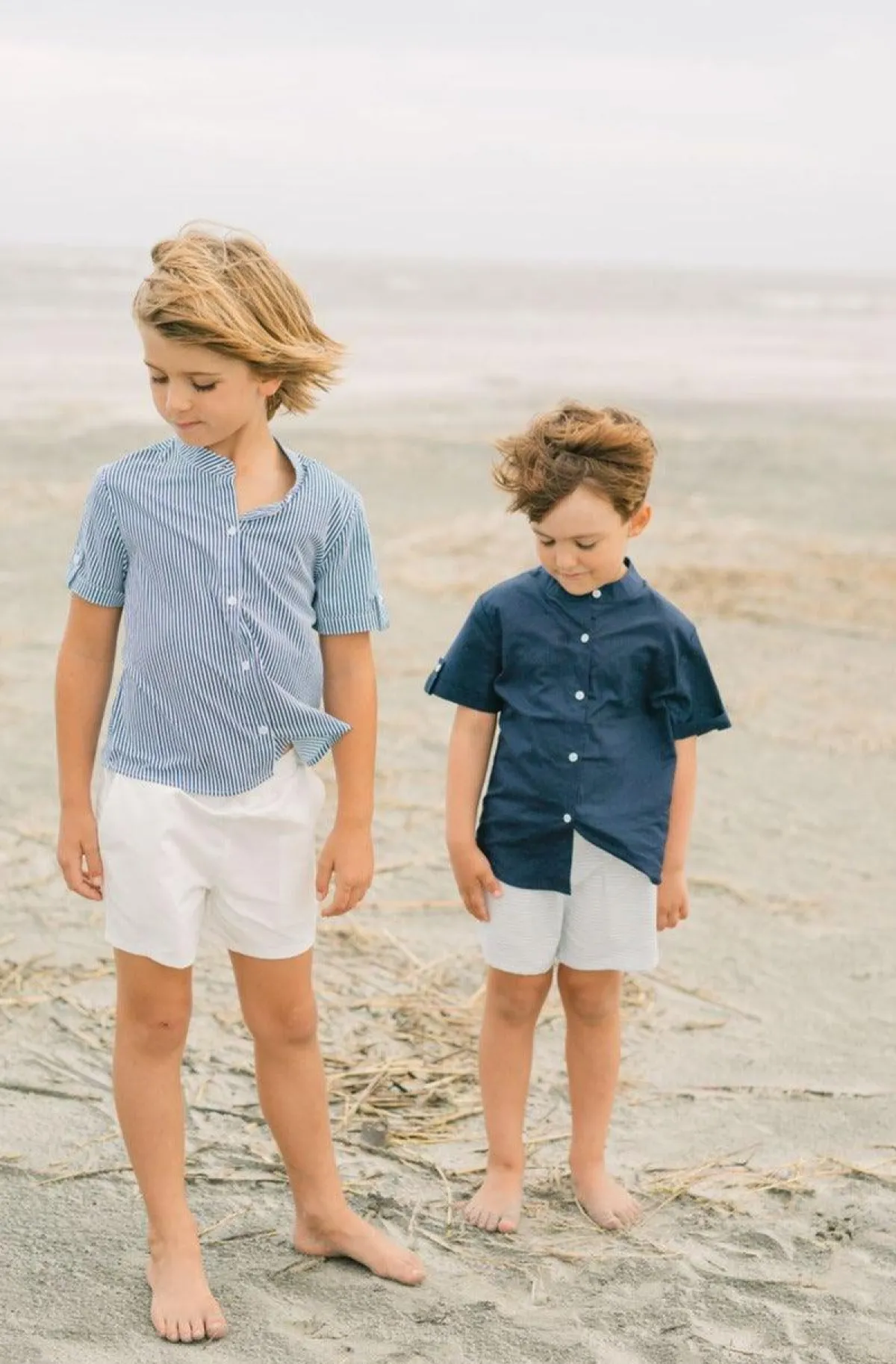 minnow Boys Short Sleeve Button Down Shirt Navy New