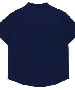 minnow Boys Short Sleeve Button Down Shirt Navy New