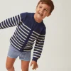 minnow Boys Stripe Boardie | Swim Navy Stripe Hot