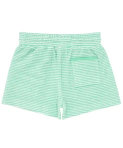 minnow Boys Stripe French Terry Short Abaco Green Hot
