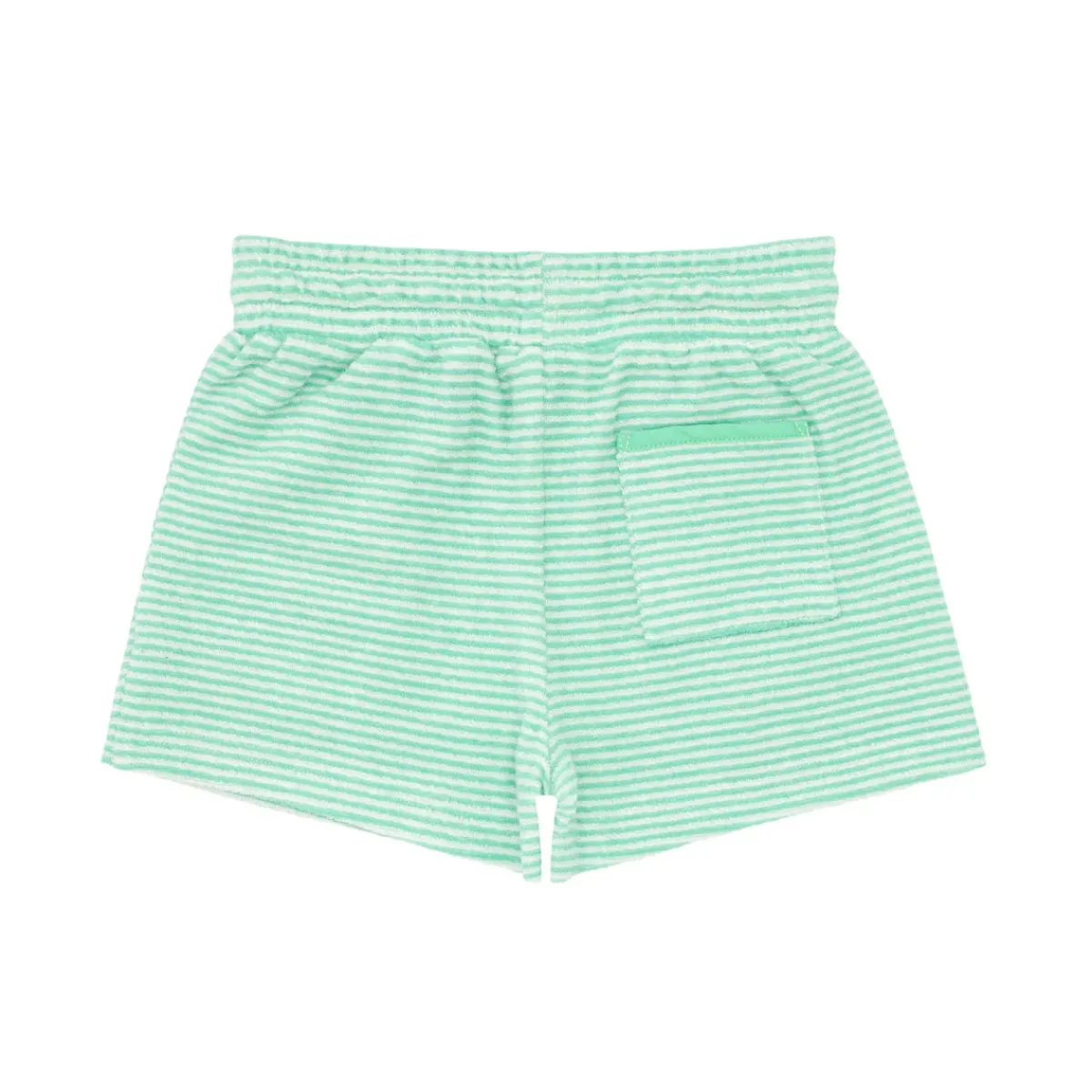 minnow Boys Stripe French Terry Short Abaco Green Hot
