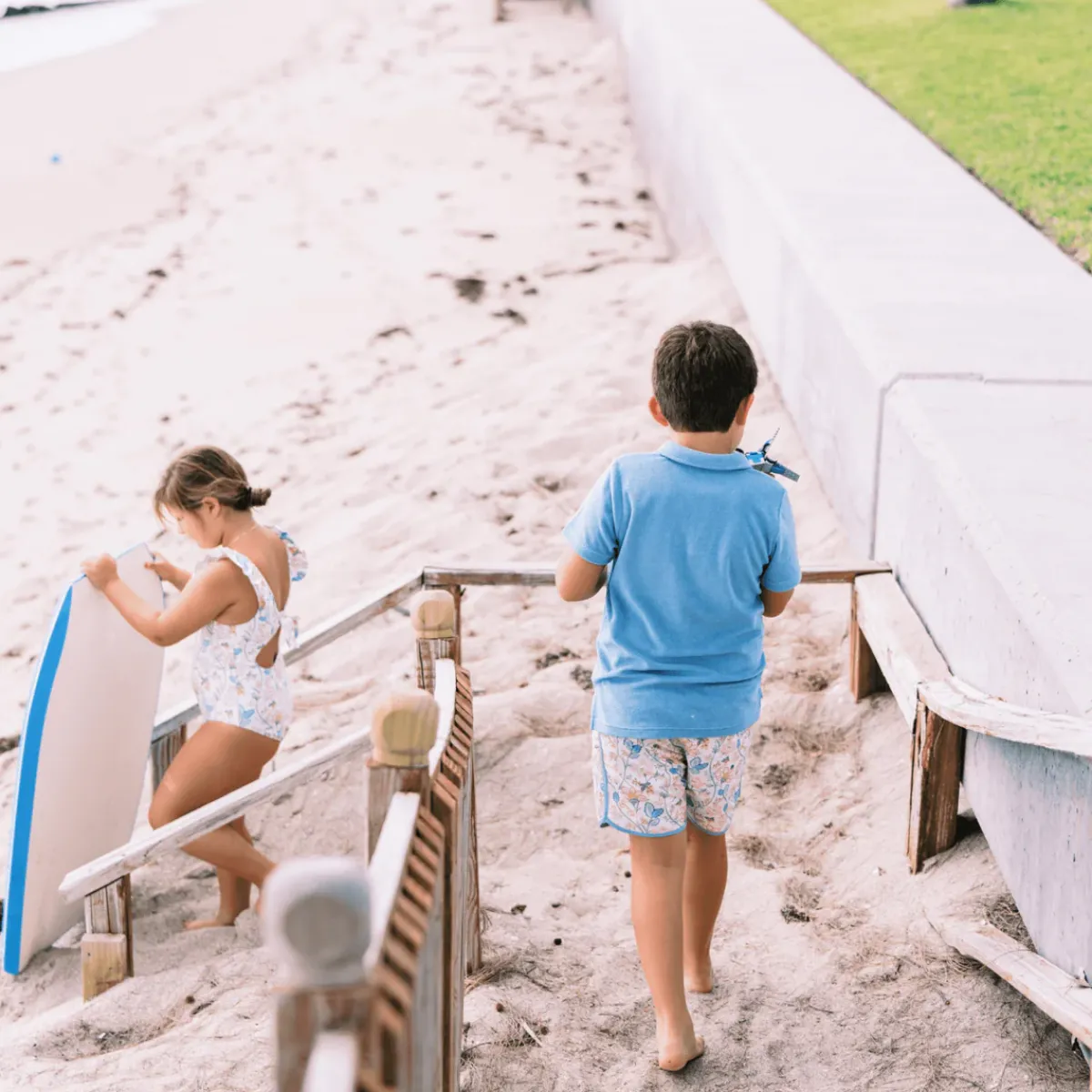 minnow Boys Terry Polo | Swim Freshwater Blue Best