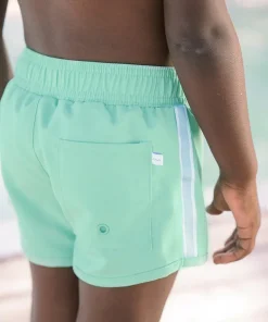 minnow Boys With Side Stripe Boardie Abaco Green Discount