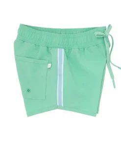 minnow Boys With Side Stripe Boardie Abaco Green Discount