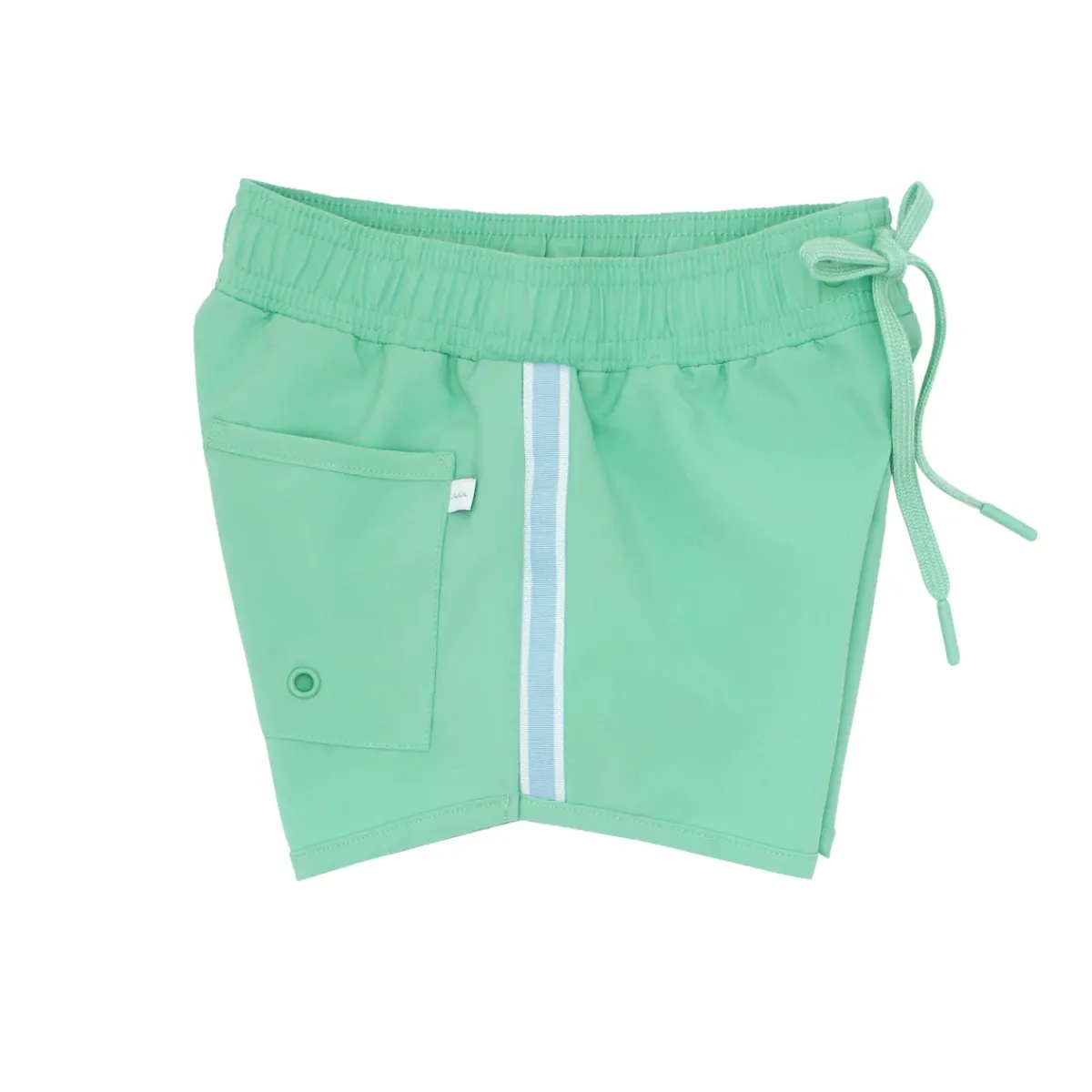 minnow Boys With Side Stripe Boardie Abaco Green Discount