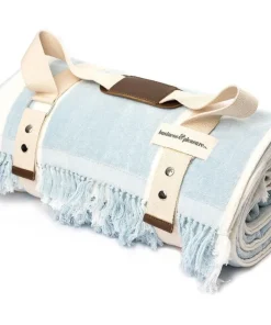 minnow Business & Pleasure Beach Blanket, Vintage Blue Stripe Clearance