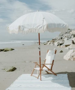 minnow Business & Pleasure Beach Blanket, Vintage Blue Stripe Clearance