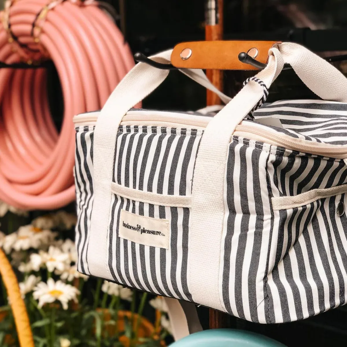 minnow Business & Pleasure Premium Cooler, Navy Stripe Outlet