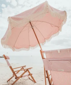 minnow Business & Pleasure Premium Umbrella, Pink Stripe Discount