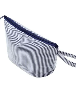 minnow Cosmetic Bag Navy Stripe Best