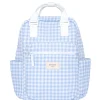 minnow Everyday Backpack Oasis Blue Gingham Clearance