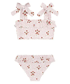 minnow Girls Bandeau Bikini | Swim Raspberry Red Best