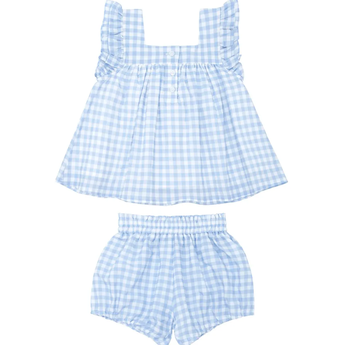 minnow Girls Blue Gingham Bloomer Set Oasis Blue Gingham Outlet
