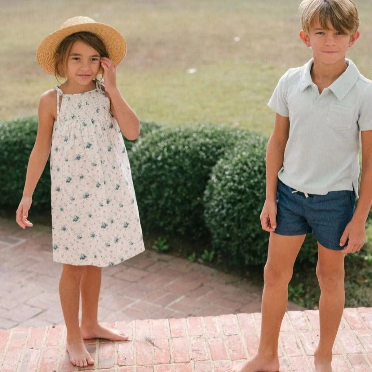 minnow Girls Brock Collection X Smocked Dress Classic Fleur New