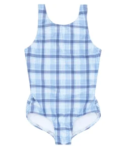 minnow Girls Double Bow One Piece Maritime Plaid New