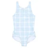 minnow Girls Double Bow One Piece Sunwashed Plaid Fashion