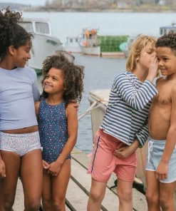 minnow Girls Double Bow One Piece Midnight Vineyard Sale