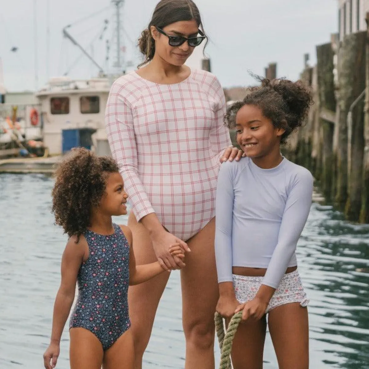 minnow Girls Double Bow One Piece Midnight Vineyard Sale