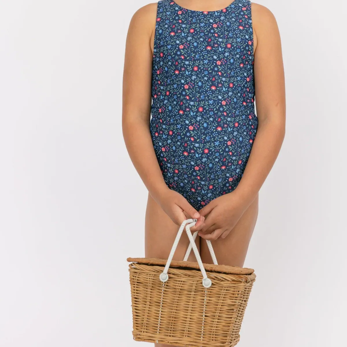 minnow Girls Double Bow One Piece Midnight Vineyard Sale