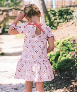 minnow Girls Drop Waist Dress | Swim Raspberry Red Hot