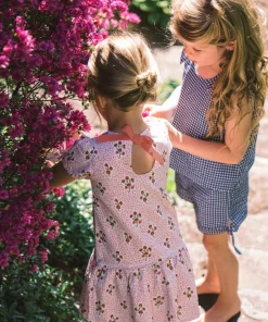 minnow Girls Drop Waist Dress | Swim Raspberry Red Hot