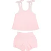minnow Girls French Terry Bloomer Set Pink Hot