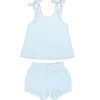 minnow Girls French Terry Bloomer Set Light Blue Online