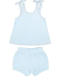 minnow Girls French Terry Bloomer Set Light Blue Online