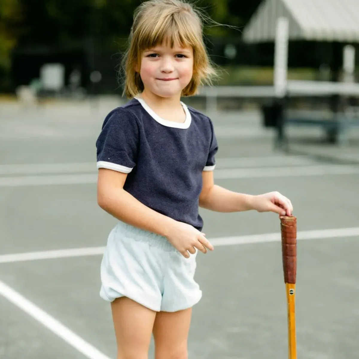 minnow Girls French Terry Bloomer Set Light Blue Online