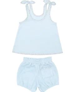 minnow Girls French Terry Bloomer Set Light Blue Online