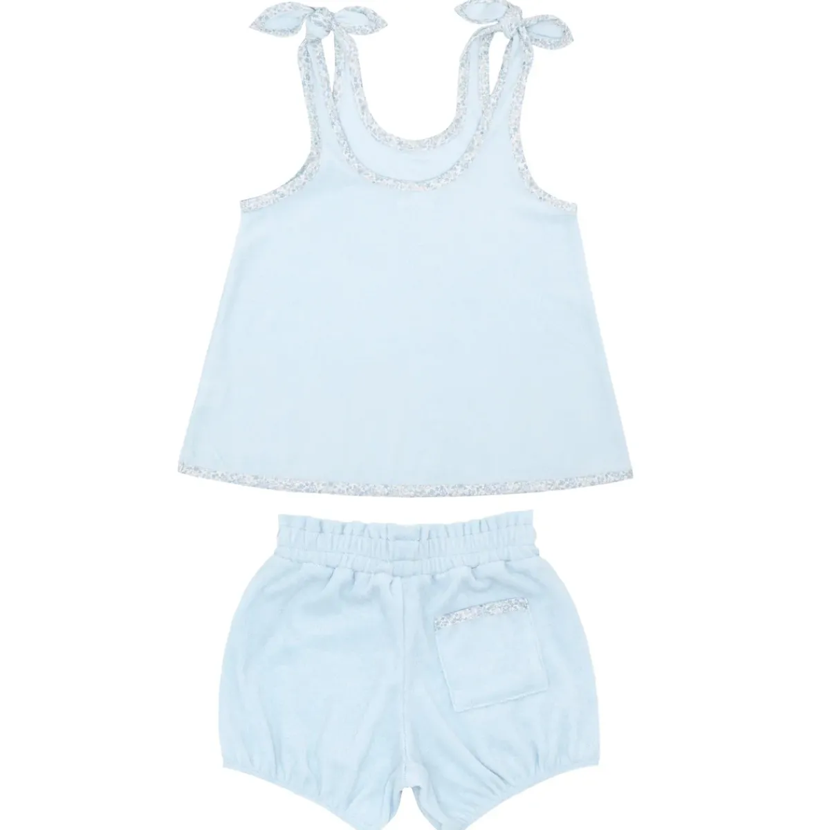 minnow Girls French Terry Bloomer Set Light Blue Online