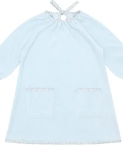 minnow Girls French Terry Dress Light Blue Hot