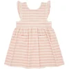 minnow Girls French Terry Pinafore Dress | Swim Pink And Cream New