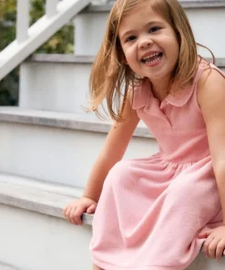 minnow Girls French Terry Tennis Dress Conch Pink Clearance