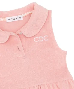 minnow Girls French Terry Tennis Dress Conch Pink Clearance