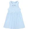 minnow Girls French Terry Tennis Dress Powder Blue Stripe Sale