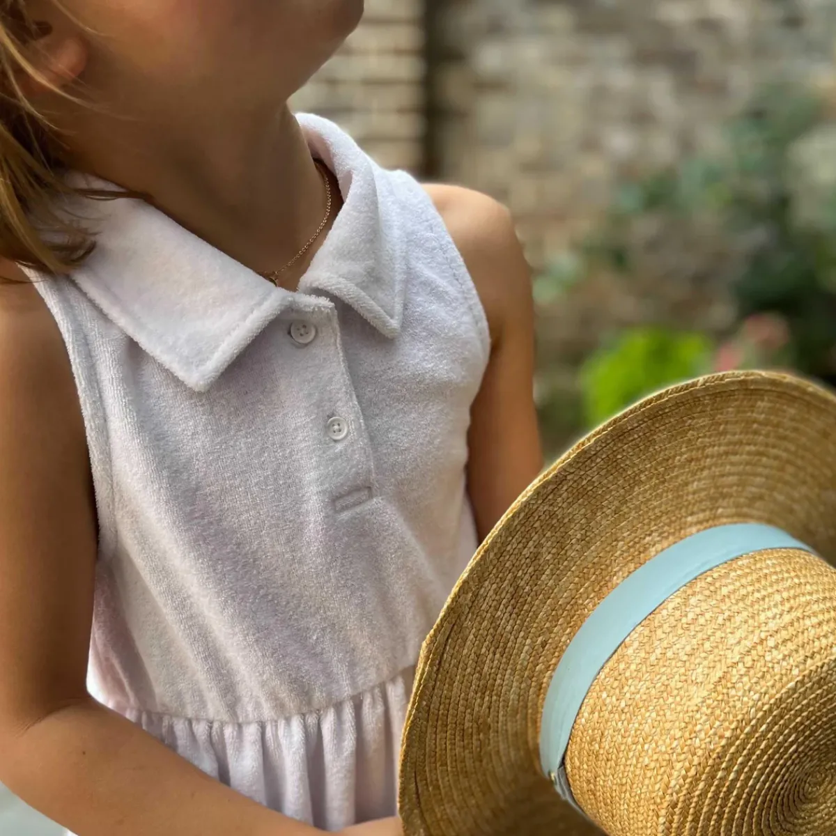 minnow Girls French Terry Tennis Dress White Outlet