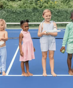 minnow Girls French Terry Tennis Dress Conch Pink Discount