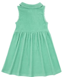 minnow Girls French Terry Tennis Dress Abaco Green Clearance