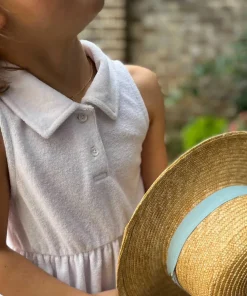 minnow Girls French Terry Tennis Dress White Clearance