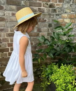 minnow Girls French Terry Tennis Dress White Clearance