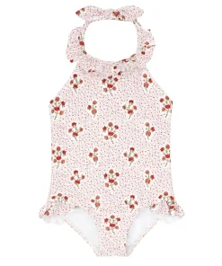 minnow Girls Halter One Piece Raspberry Red Hot