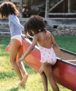 minnow Girls Halter One Piece Raspberry Red Hot