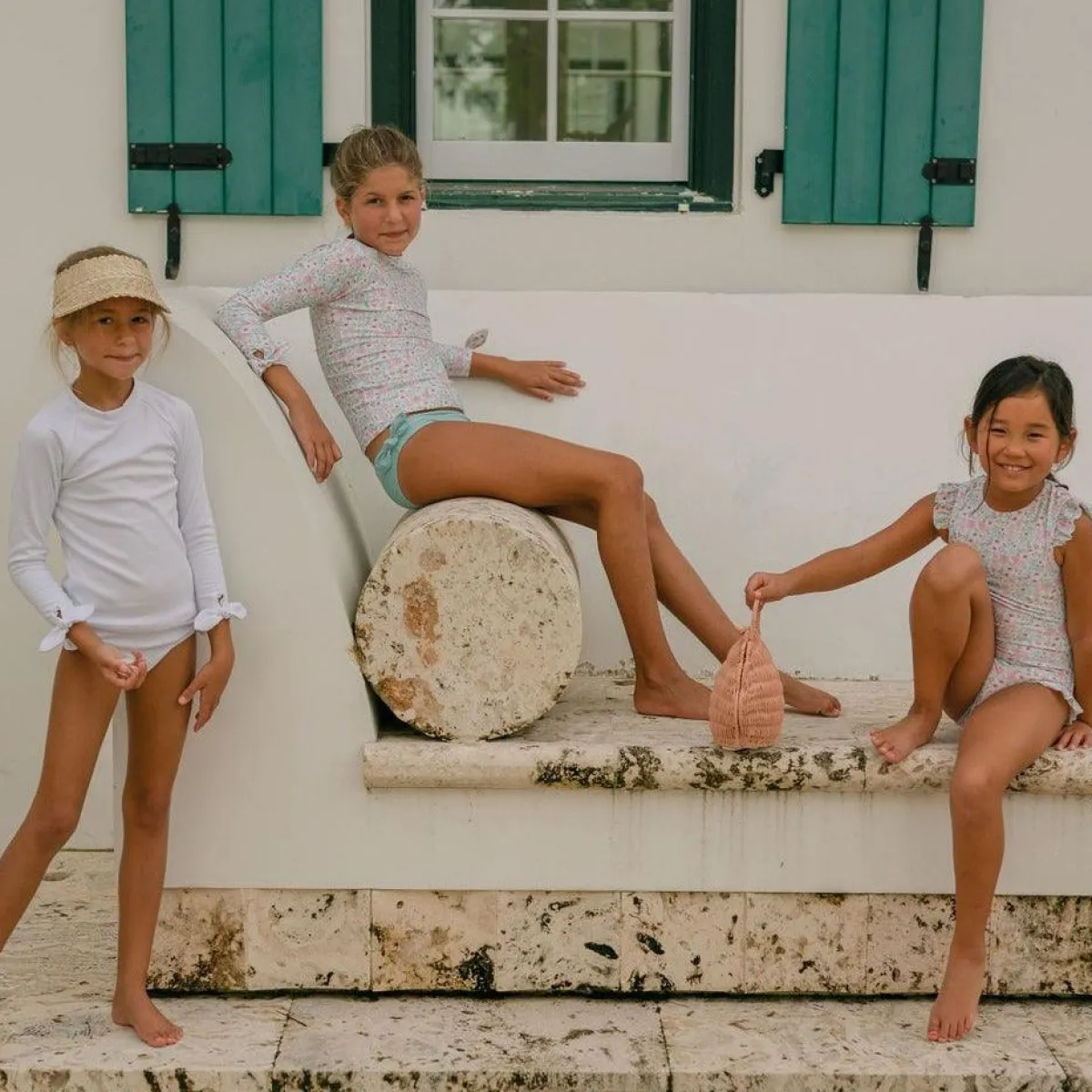 minnow Girls Knot Bikini Bottom Alys White Clearance