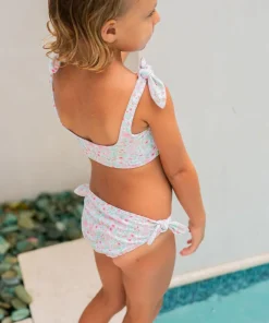 minnow Girls Knot Bikini Bottom Emerald Floral Best