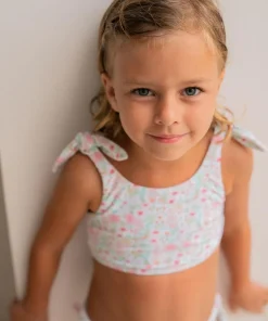 minnow Girls Knot Bikini Bottom Emerald Floral Best