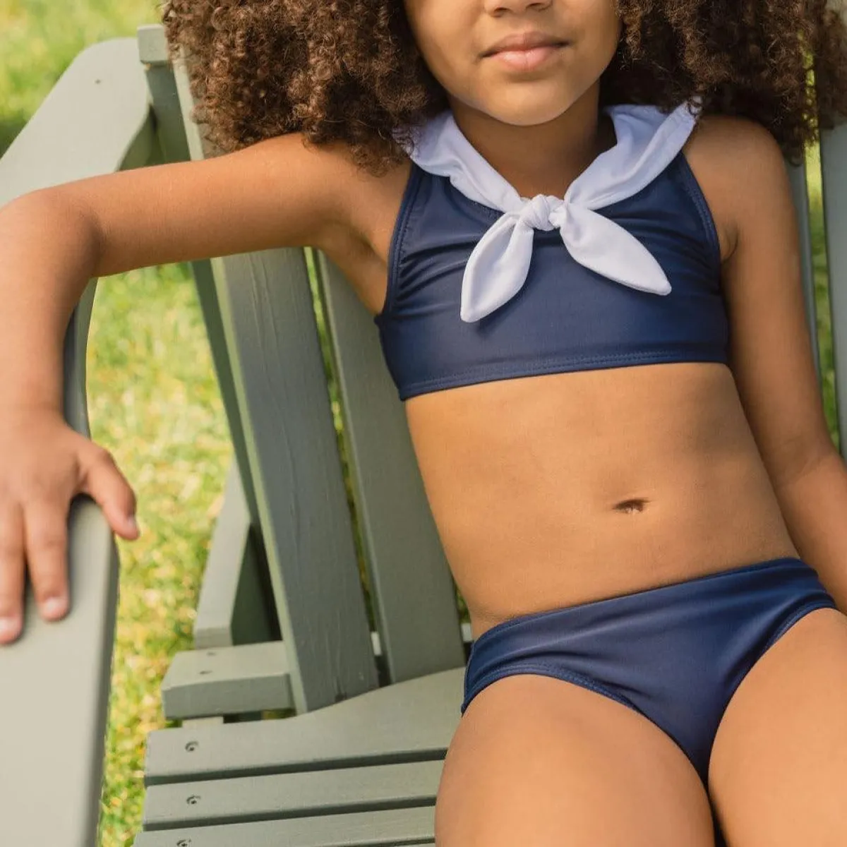 minnow Girls Midsummer Sailor Bikini Navy Clearance