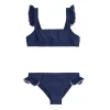 minnow Girls Navy And White Tie Back Bikini Hot