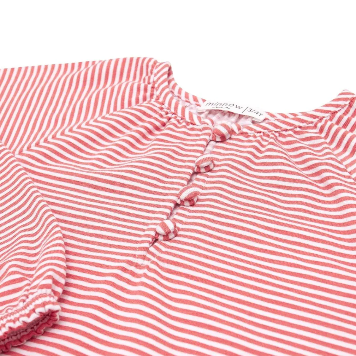 minnow Girls Pima Dress Red Stripe New