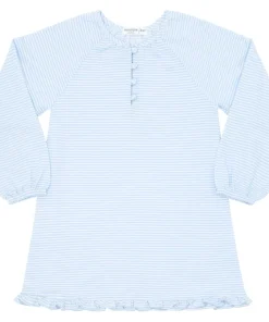 minnow Girls Pima Dress Powder Blue Stripe Sale